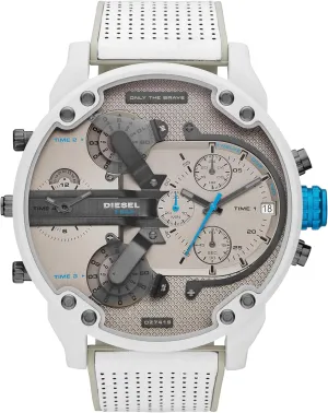 Diesel Mr. Daddy 2.0 Men's Watch with Oversized Chronograph Watch Dial and Stainless Steel, Silicone or Leather Band