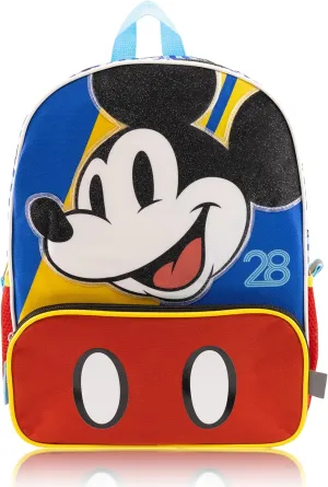 Disney Mickey Mouse Backpack for Boys, Girls, Unisex | Cute Mickey Mouse Bag 14" Mickey Mouse Mini Backpack for Toddlers | Disney Mickey Mouse Blue Backpack for School