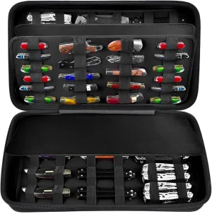 Display Case for 66  Pocket Knives. Folding Knife Holder, Butterfly Knives Storage Organizer, Knives Roll Collection Pouch Carrier Bag for Survival Tactical Outdoor for EDC Mini Knife (Box Only)