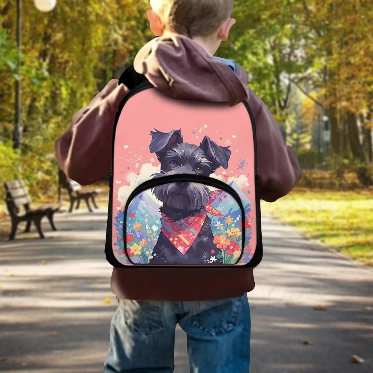 Dog Backpack for Middle School Girls Sport Book Bag for Elementary/Middle School Students Lightweight Shoulder Bag