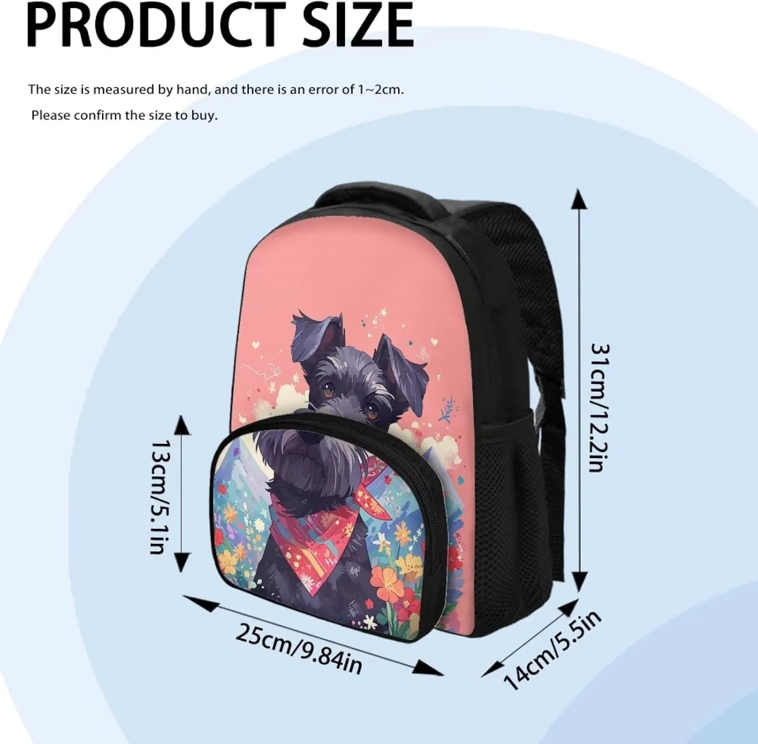 Dog Backpack for Middle School Girls Sport Book Bag for Elementary/Middle School Students Lightweight Shoulder Bag