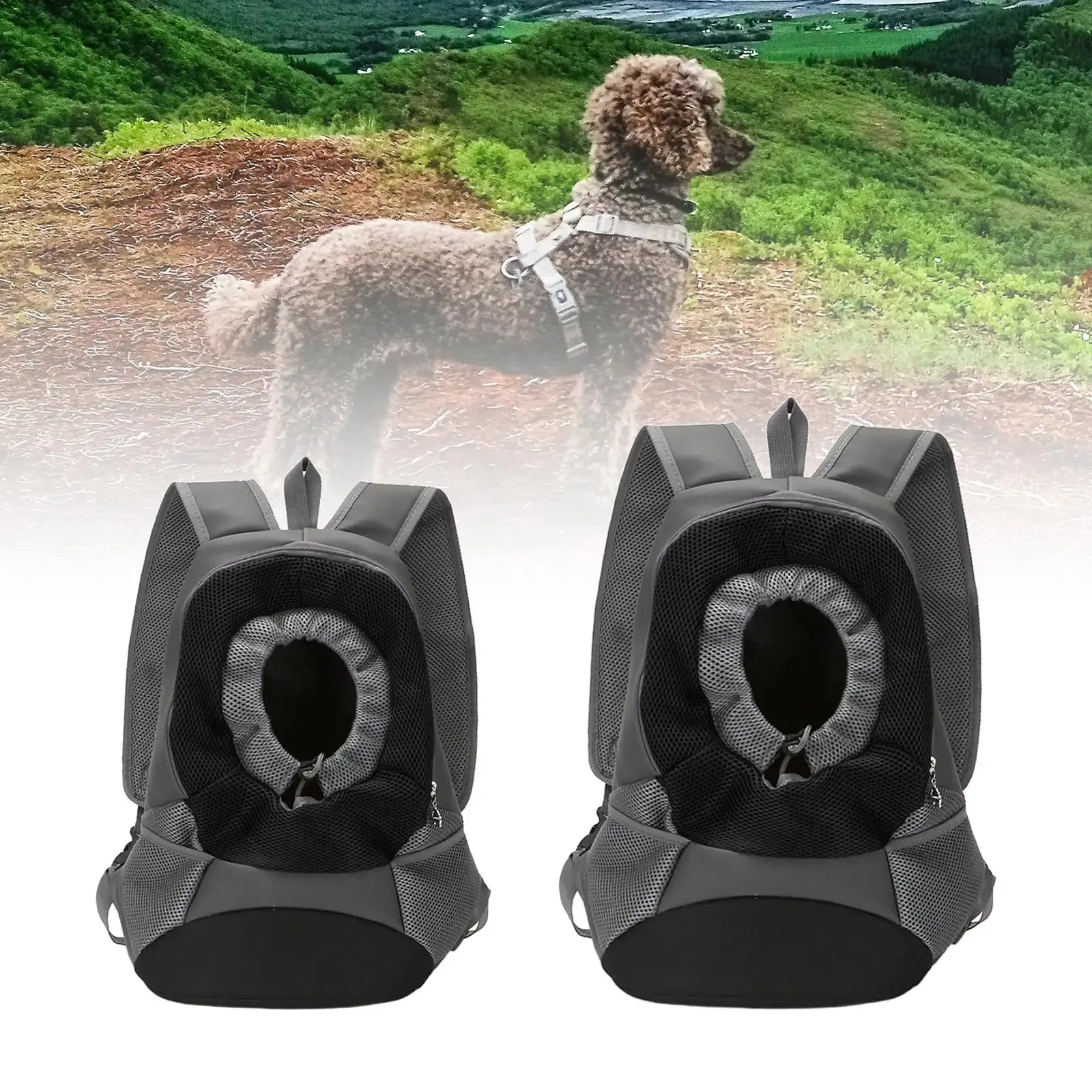 Dog Carrier Backpack Adjustable Shoulder Strap Comfortable Portable Pet Puppy Carrier for Camping Outdoor Biking Hiking Travel