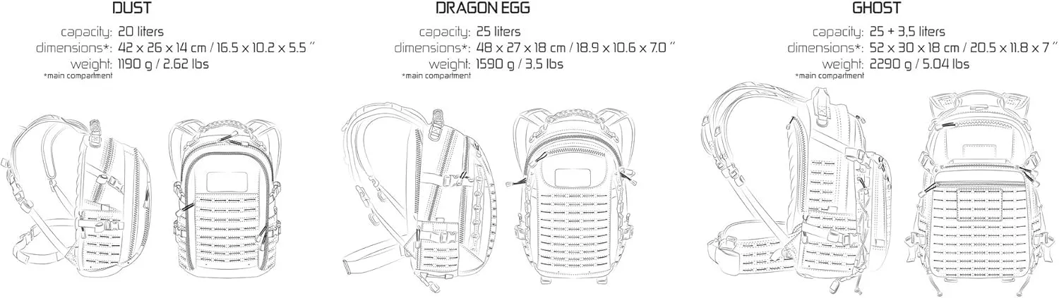 Dragon Egg Mk II Tactical Backpack Flecktarn 25 Liter Capacity