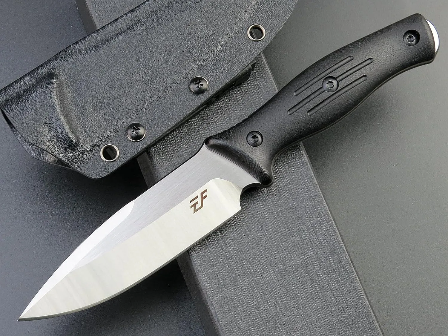 Eafengrow EF140 Fixed Blade Knife, AUS-10 Steel Blade,G10 Handle Full Tang EDC Tool Straight Knife for Working Camping Survival