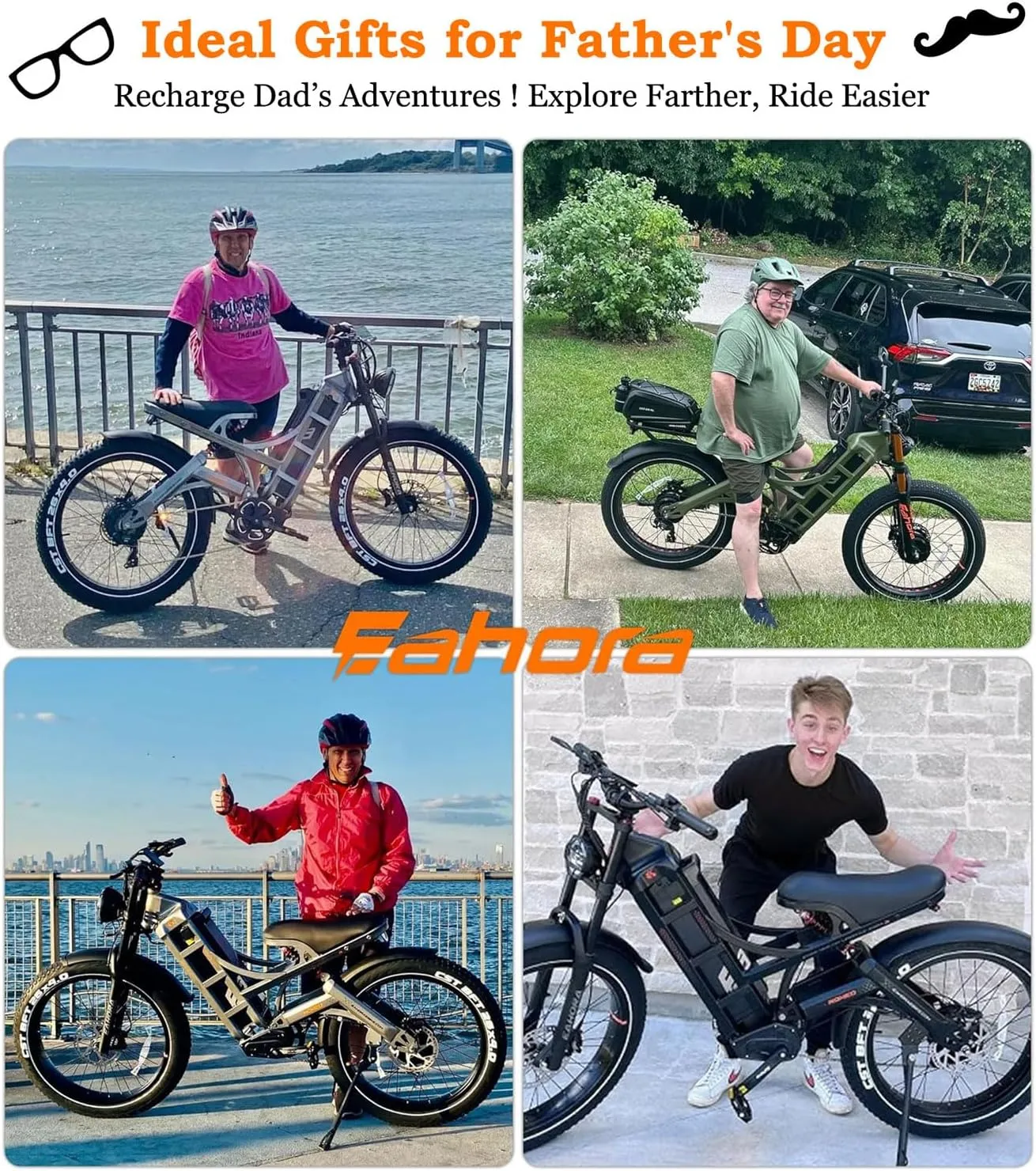 eAhora Romeo Pro Ⅲ 5000W Electric Bike for Adults 50Mph, 60V 80Ah Battery up to 250Miles,Long Range Dual Motors Ebike,26"*4.0 Fat Tire Full Suspension Off-Road Mountain E-Bike for Men,UL 2849