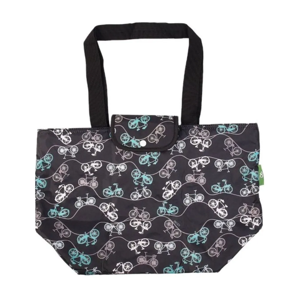 Eco Chic Large Black Bike Foldable Cool Bag