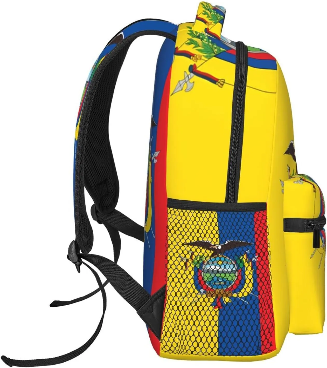 Ecuador Ecuadorian Flag Backpack Casual Laptop Backpack Double Shoulder Bag Lightweight Backpack For Women Men Travel