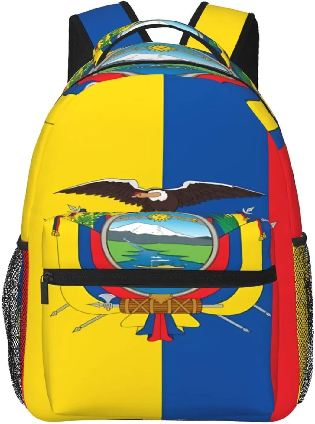 Ecuador Ecuadorian Flag Backpack Casual Laptop Backpack Double Shoulder Bag Lightweight Backpack For Women Men Travel