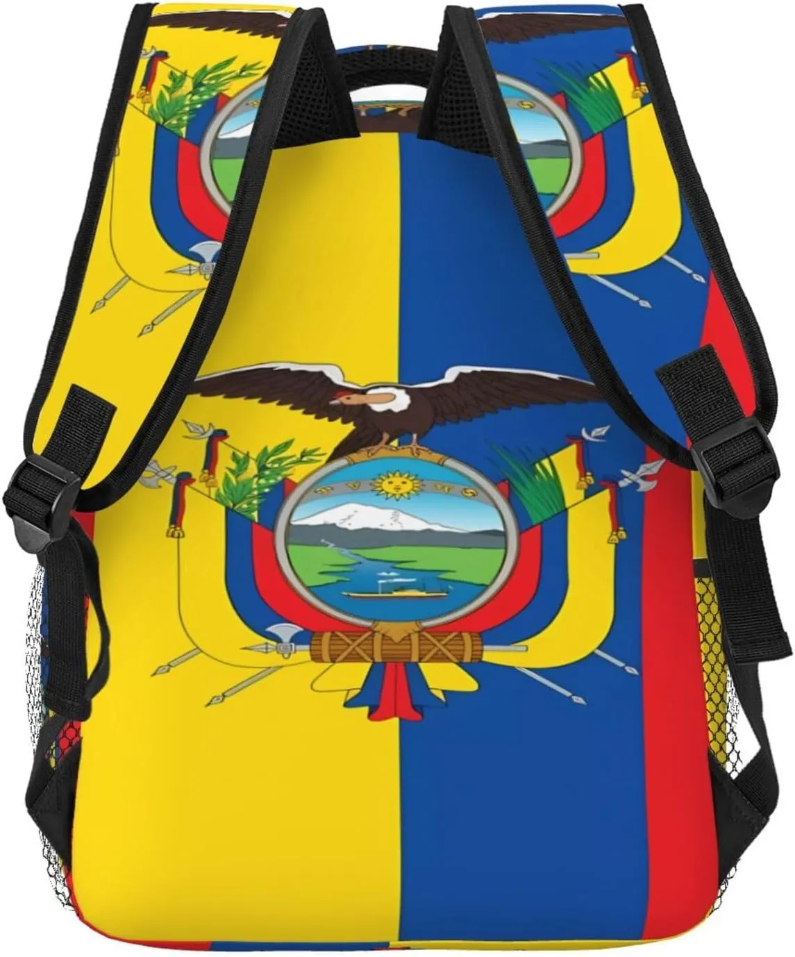 Ecuador Ecuadorian Flag Backpack Casual Laptop Backpack Double Shoulder Bag Lightweight Backpack For Women Men Travel
