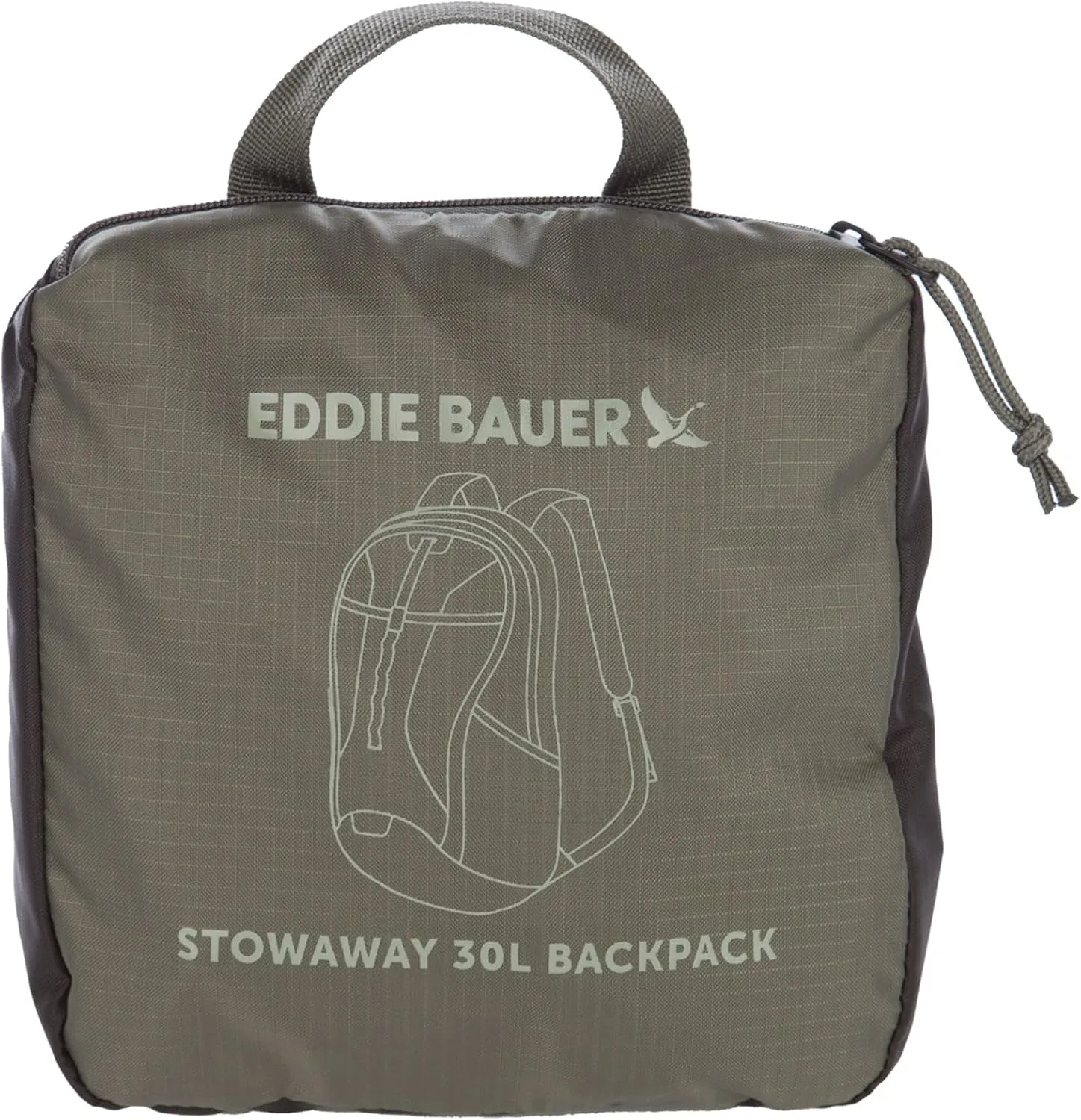 Eddie Bauer Stowaway Packable Backpack-Made from Ripstop Polyester, Spruce, 30L