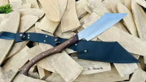 EGKH-12 Inch Custom Axe Knife, Viking Seax Axe,Machete Knife,Tactical Tomahawk, Survival-Heavy Duty Machete, Camping, Outdoors, Survival