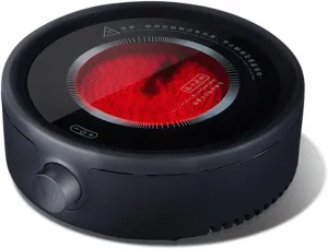 Electric Tea Heating Stove - Silent Ceramic Hot Plate for Boiling Water and Making Coffee With Adjustable Knob (Black)