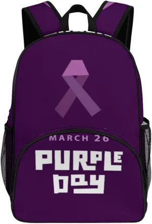 Epilepsy Awareness Day 2023 Backpack for Worker Teacher Business Hiking Travel Bag Shoulders Bag