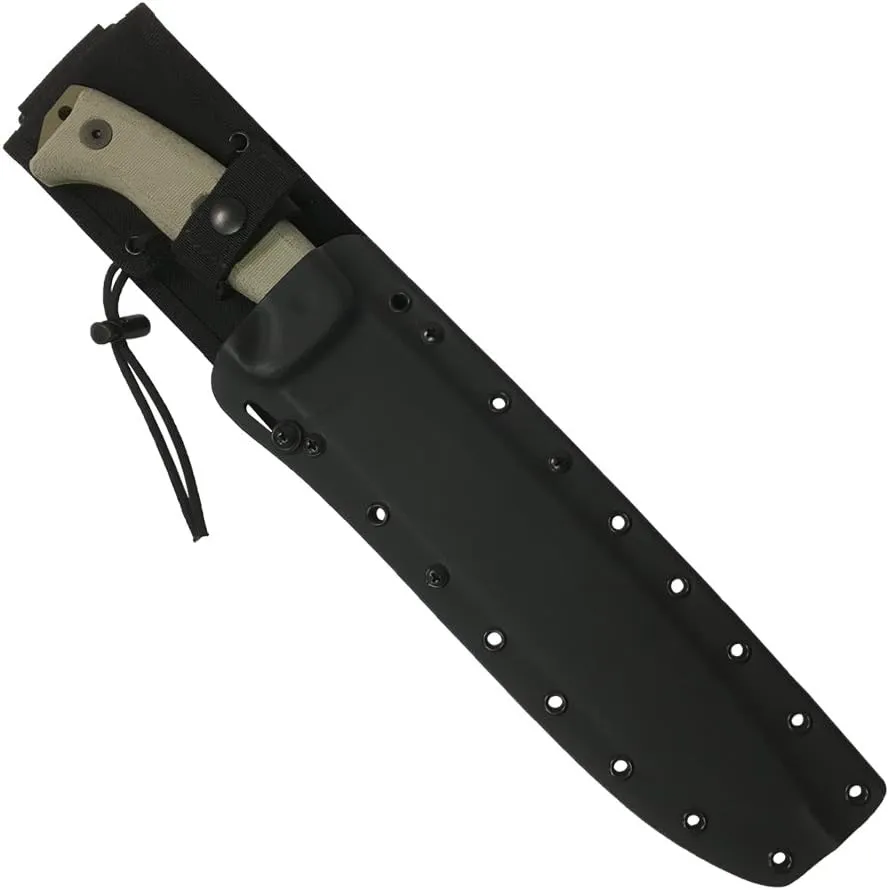 ESEE Authentic JUNGLAS Survival Knife, Kydex Sheath, MOLLE Backing