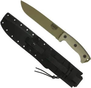 ESEE Authentic JUNGLAS Survival Knife, Kydex Sheath, MOLLE Backing