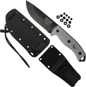 ESEE Authentic Model 5 Tactical Survival Fixed Blade Knife - Ambidextrous Kydex Sheath - SERE Team Designed (ESEE-5P-E)