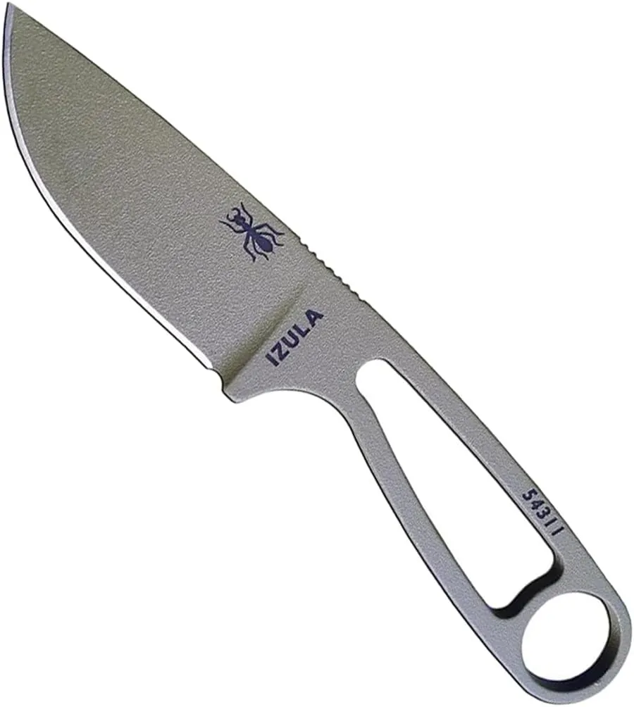 ESEE Izula Fixed Blade Knife w/Molded Polymer Sheath and Clip Plate