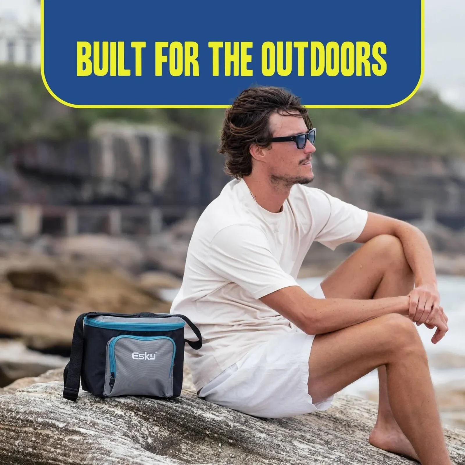 Esky 9 Can Soft Cooler Chill Bag Insulated Ice Water Drink Pack With Carry Strap