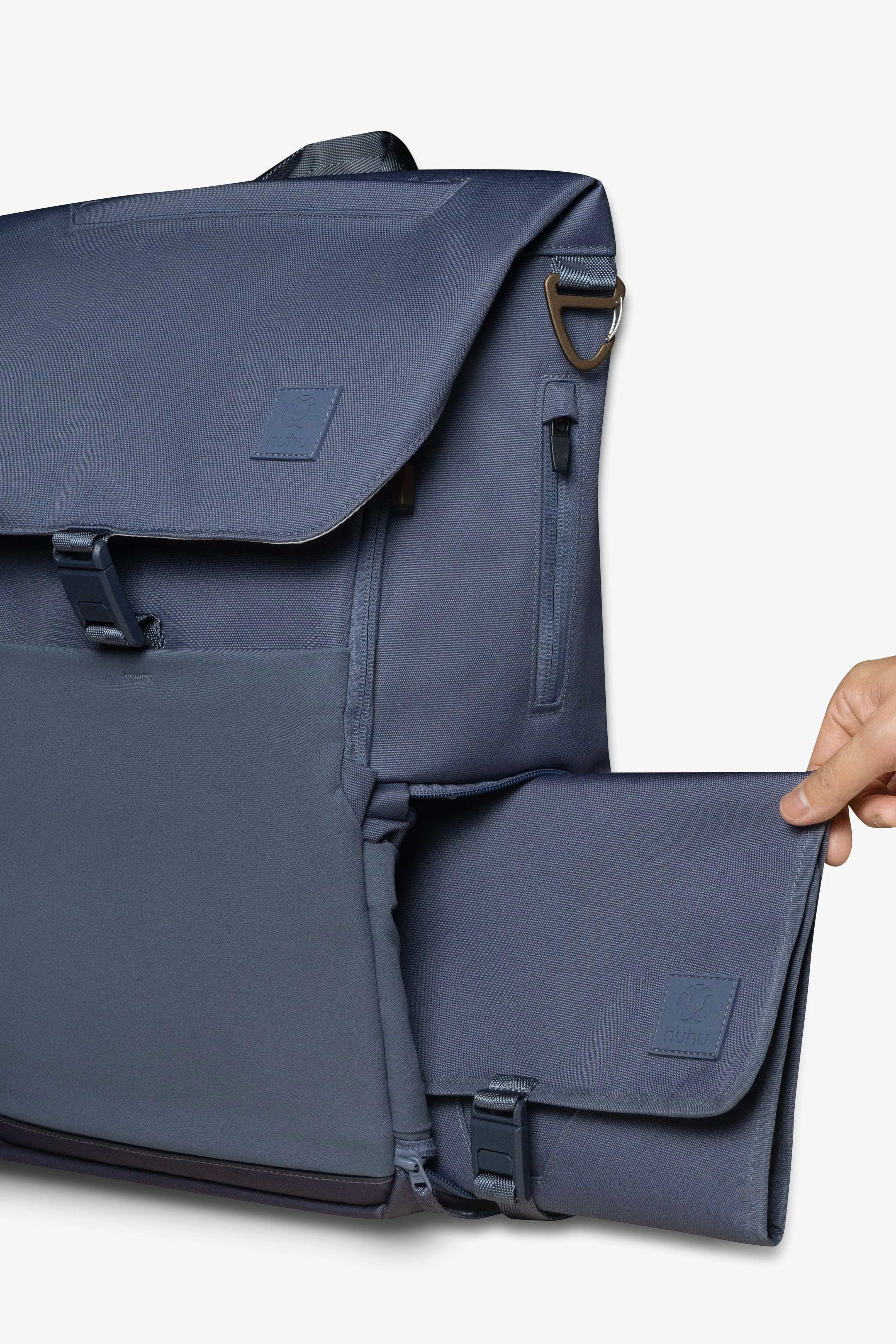 Everyday Diaper Backpack & Changing Wallet Bundle Dusky Blue