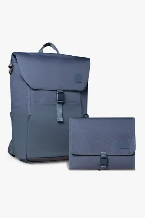 Everyday Diaper Backpack & Changing Wallet Bundle Dusky Blue