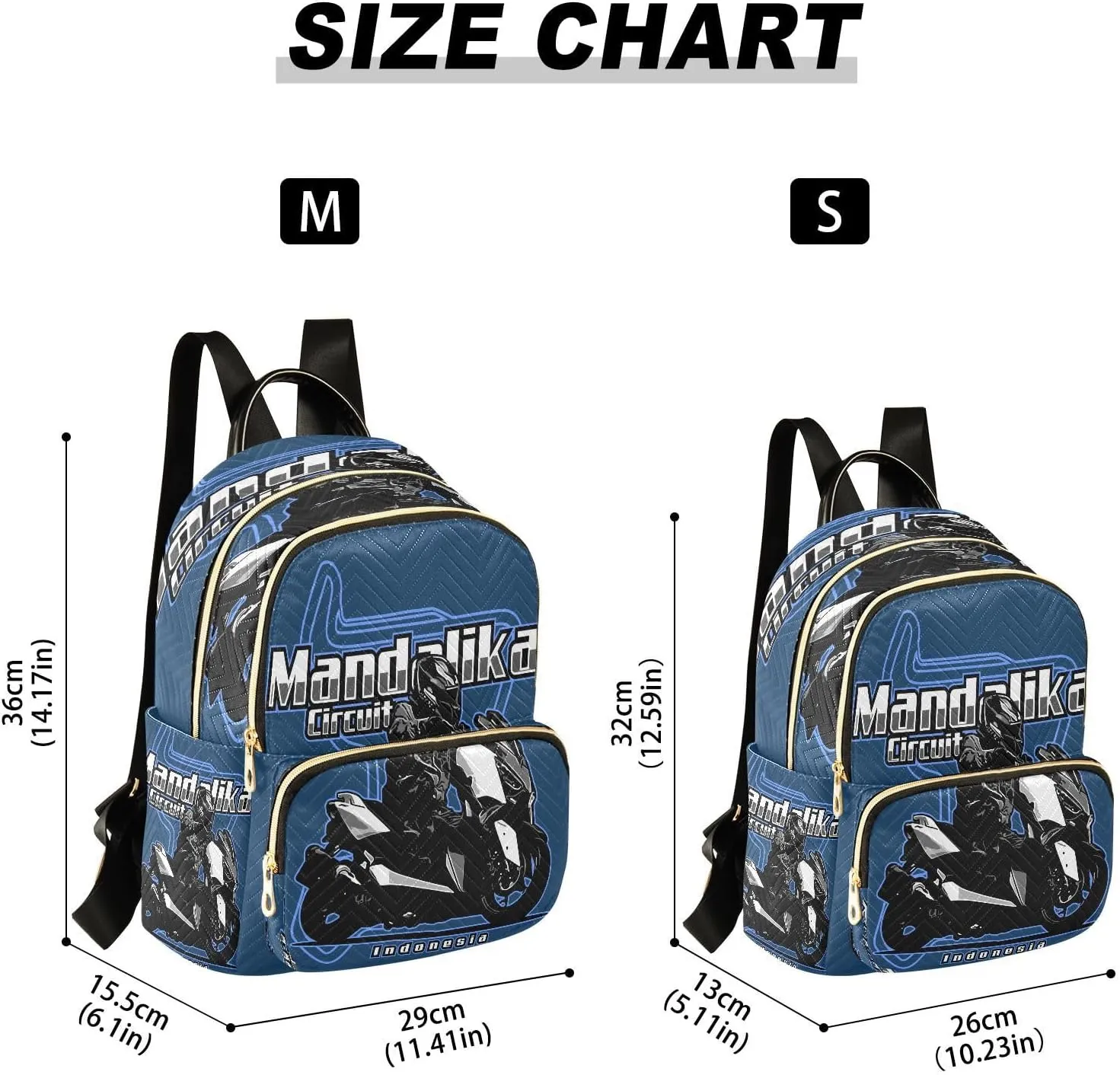 Exnundod Backpack Purse for Women Cool Motorcycle Biker, Mini Fashion Backpack Big Automatic Scooter Lightweight Casual Daypack Shoulder Bag Travel Backpack, M