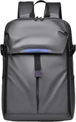 Expandable Waterproof Backpack, 15.6 inch Laptop Bag, Sports Equipment Storage, 16.9 x 11 x 5.1 inches (grey)