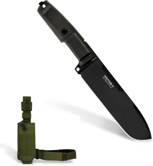 Extrema Ratio - Ontos II S600 (BLACK), Fixed Blade Knife, S600 steel blade hardened to 58 HRC, black burnished finish, paracord-wrapped handle, rear striking pommel, handcrafted in Italy