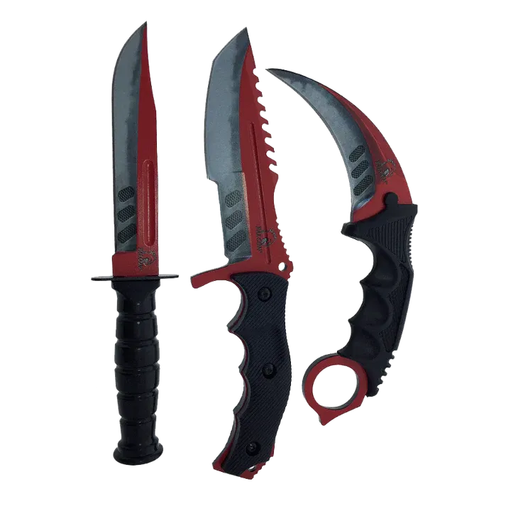 Falcon Tactical CS:GO Tactical Set: Huntsman Knife, Tactical Combat Knife, and Karambit Knife