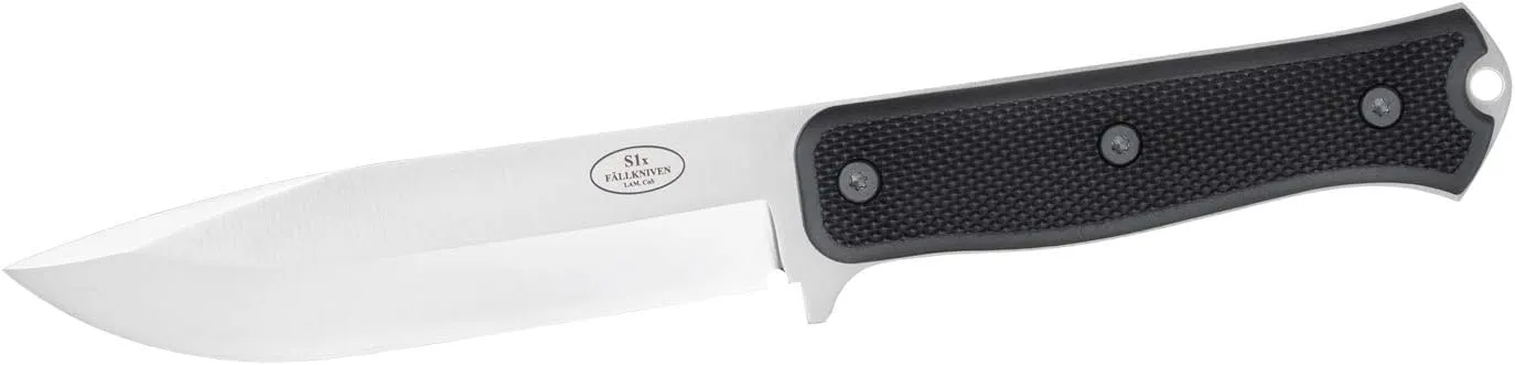 Fallkniven S1x Fixed 132mm Satin Blade Thermorun Handle, Black