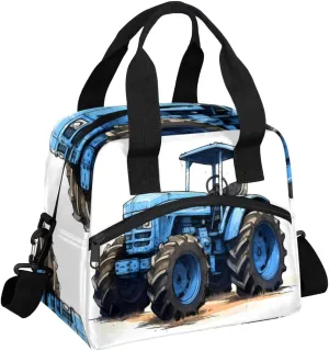 Farmland Vehicle Insulated Lunch Bag for Women Men Adults Large Reusable Lunch Box Leakproof Portable Cooler Tote Bags with Adjustable Shoulder Strap