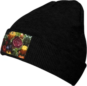 Fashion Loose Beanie hat, Stretch ski hat, Fresh Cabbage Men's Winter Knitted hat, Unisex Outdoor Sports Travel Velvet Patch Insulation hat,