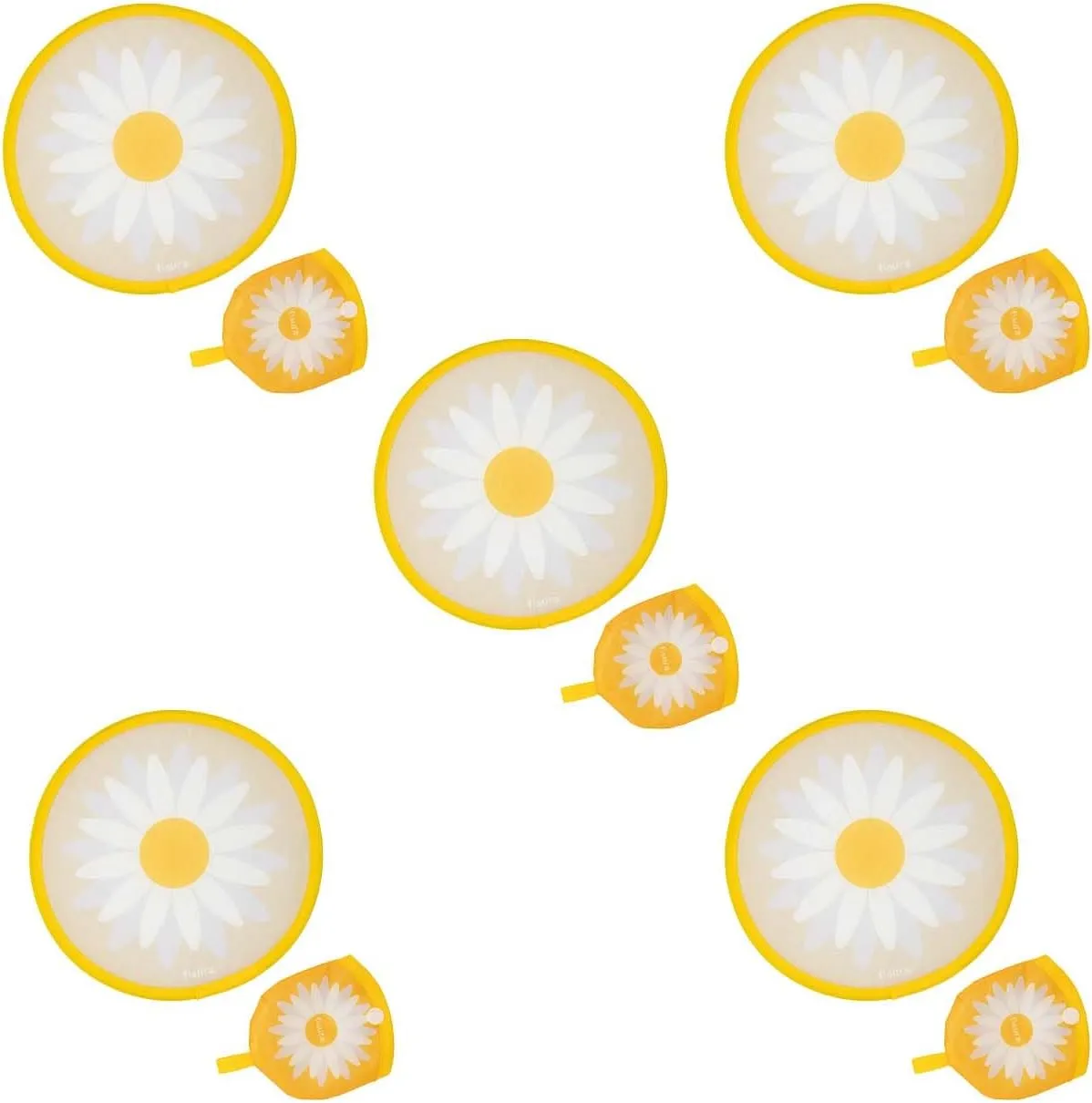 Fisura – Foldable round folding fanS. Original Foldable frisbees for parties. Measurements: 7.87 inches.