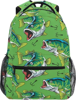 Fisyme Fishing Tuna Fish Laptop Backpack Bag Bookbag Casual Hiking Travel Computer Notebooks Daypacks