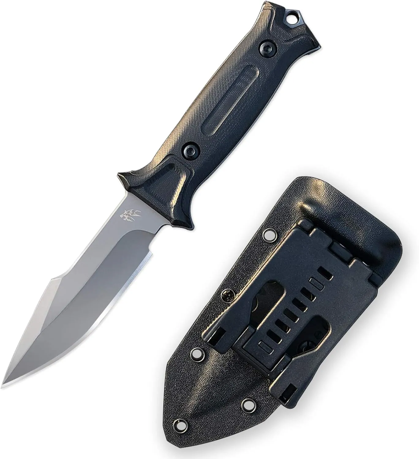 Fixed Blade Knives-TD007 Outdoor Duty Knife 420HC Stainless Steel Survival Camping Knife with G10 Handle Waist Clip EDC Kydex Sheath