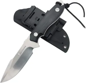 Fixed Blade Survival Knife 9.25" Full Tang Camping Knife, with G10 Handle, with Fire Starter and Kydex Sheath, with Sheath Horizontal & Vertical, for Outdoor, Fishing