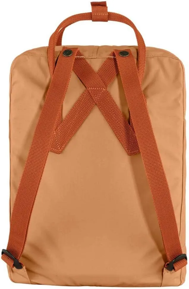 Fjällräven Kånken Backpack for Men, and Women - Lightweight Rugged Vinylon Fabric, Dual Top Handles with Snap Closure, and Classy Look Peach Sand/Terracotta Brown One Size One Size