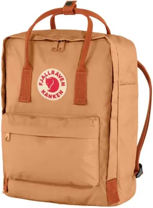 Fjällräven Kånken Backpack for Men, and Women - Lightweight Rugged Vinylon Fabric, Dual Top Handles with Snap Closure, and Classy Look Peach Sand/Terracotta Brown One Size One Size