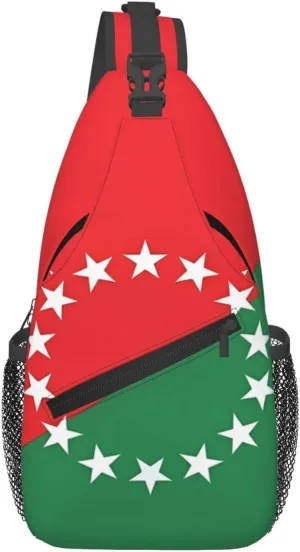 Flag Of Chiriqui Province Panama Crossbody Backpack Dachshunds Dog Chest Bag Lightweight One Strap Backpack Multipurpose Travel Hiking For Men Women