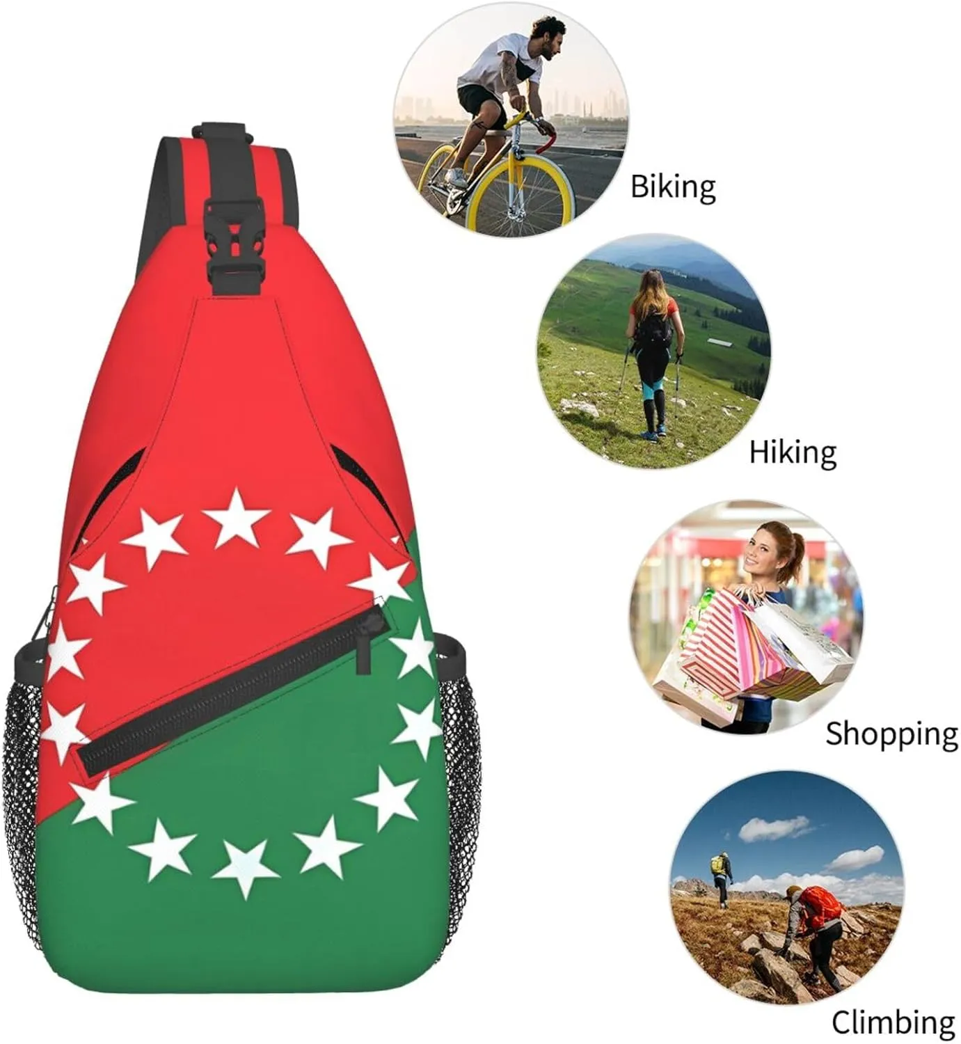 Flag Of Chiriqui Province Panama Crossbody Backpack Dachshunds Dog Chest Bag Lightweight One Strap Backpack Multipurpose Travel Hiking For Men Women