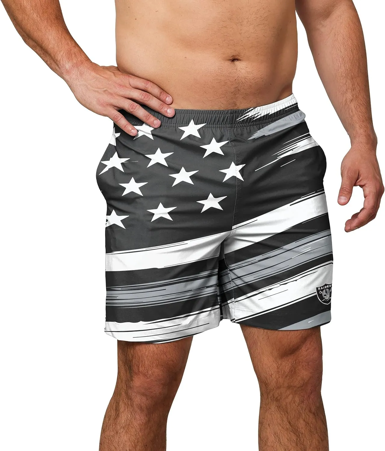FOCO Men's NFL Team Logo Bathing Suit Swim Trunks