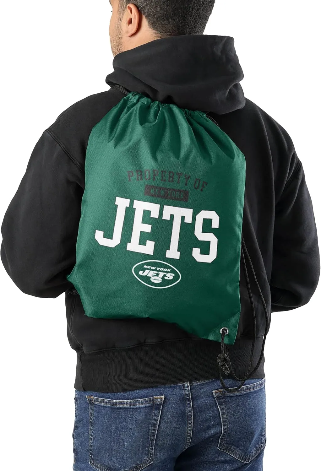 FOCO New York Jets NFL Property Of Drawstring Backpack