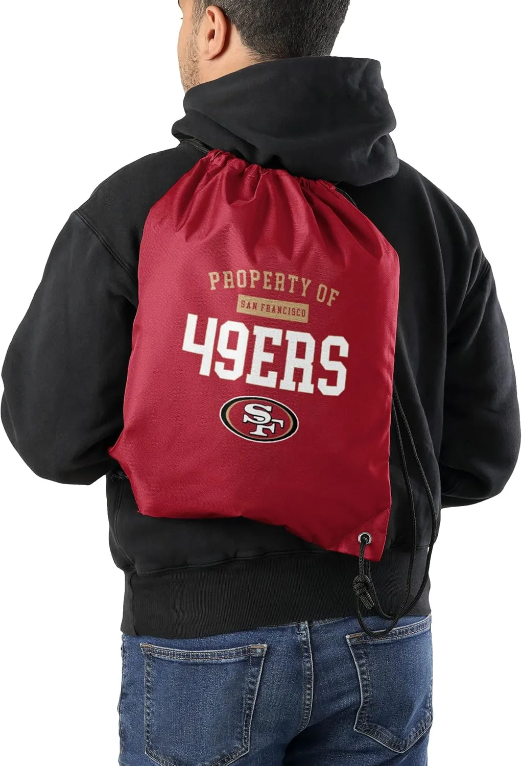 FOCO San Francisco 49ers NFL Property Of Drawstring Backpack