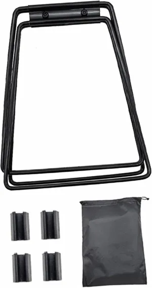 Foldable Cooler Stand Trash Bag Holder Metal Storage Box Stand with Carry Bag Stable Suitcase Rack for Hiking Outdoor Camping