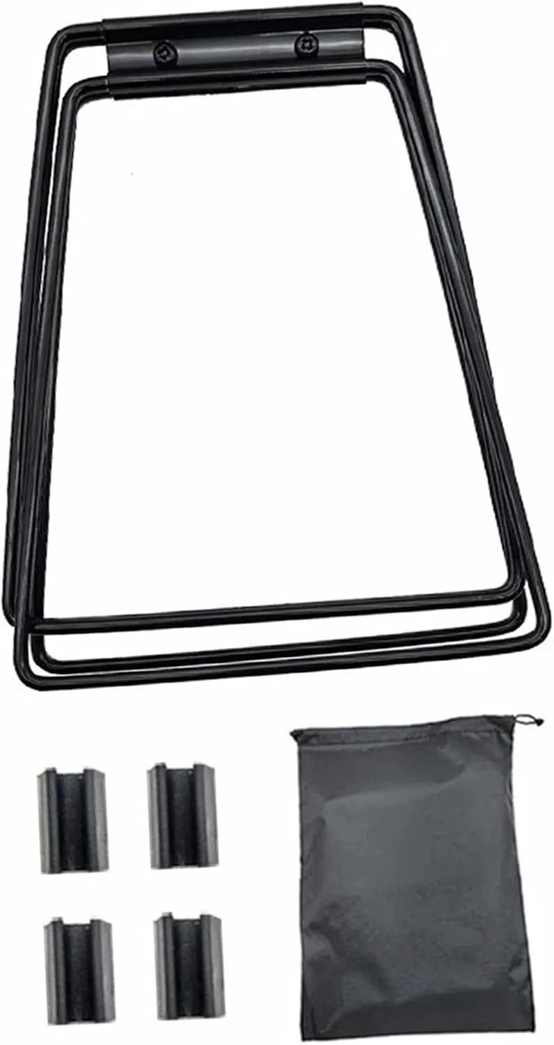 Foldable Cooler Stand Trash Bag Holder Metal Storage Box Stand with Carry Bag Stable Suitcase Rack for Hiking Outdoor Camping