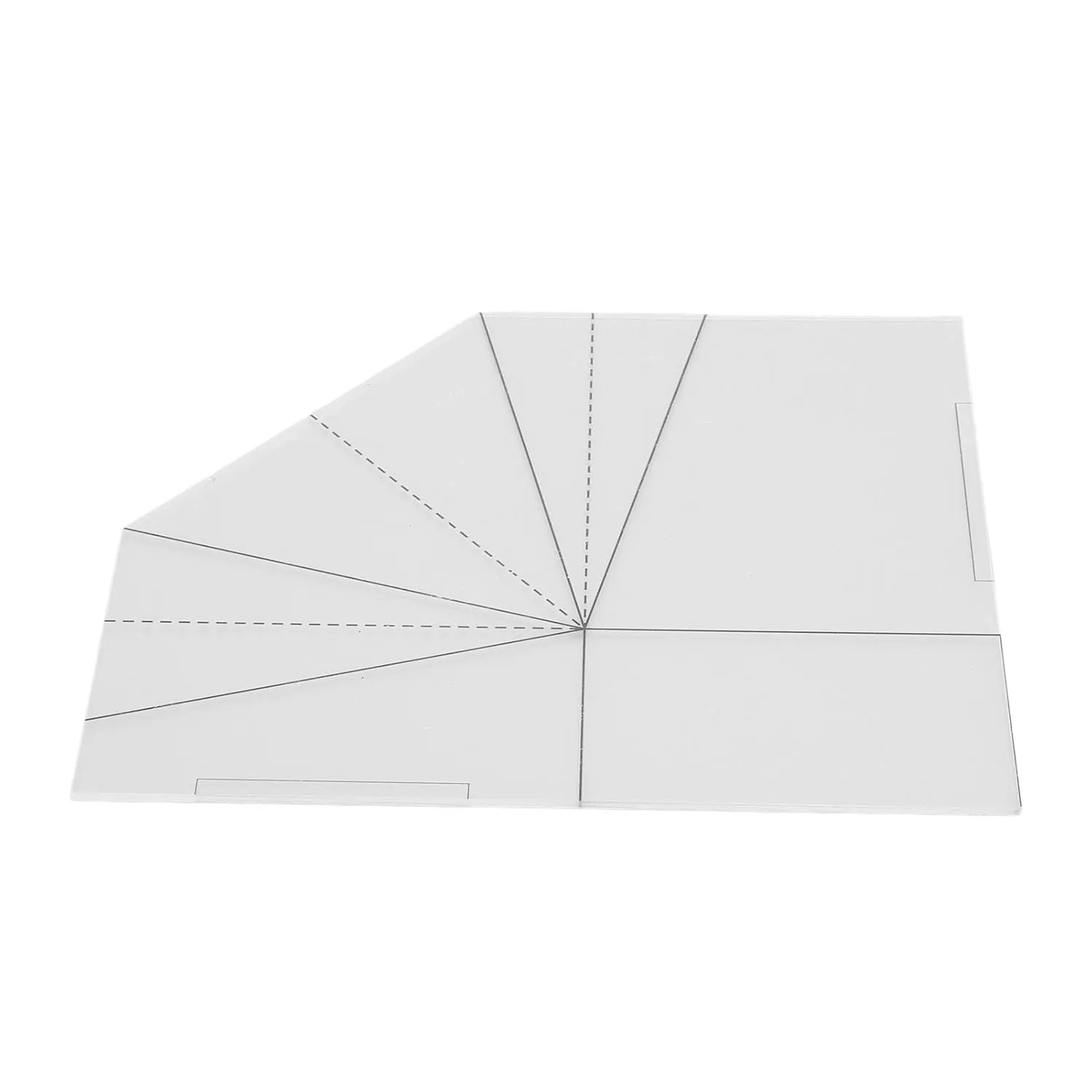 Foldable Food Basket Sew Template, Transparent Handbag Sewing Template Reusable Sturdy Acrylic Fine Workmanship for Craft (25.4cm / 10in)