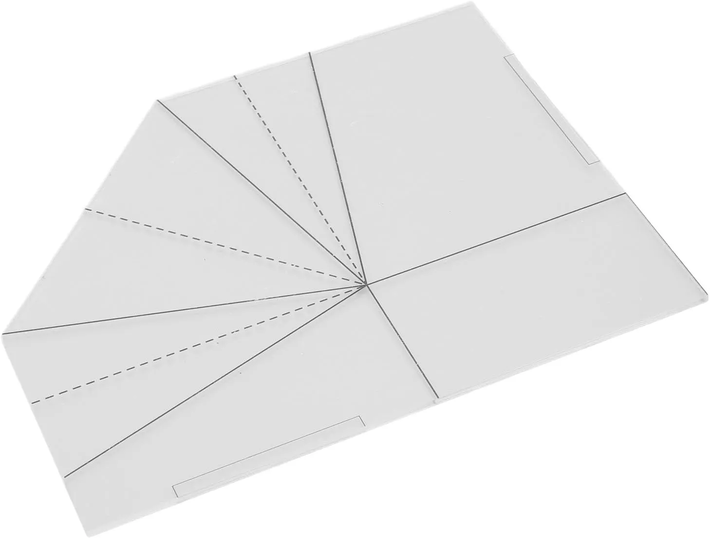Foldable Food Basket Sewing Ruler Portable Acrylic Template for Craft Enthusiasts (12 Inch)