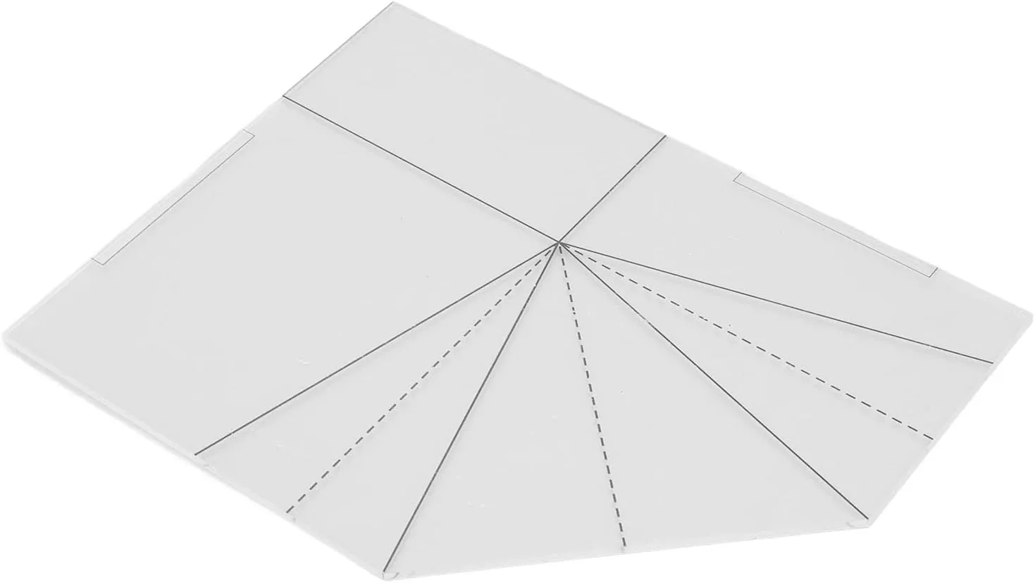 Foldable Food Basket Sewing Ruler Portable Acrylic Template for Craft Enthusiasts (12 Inch)