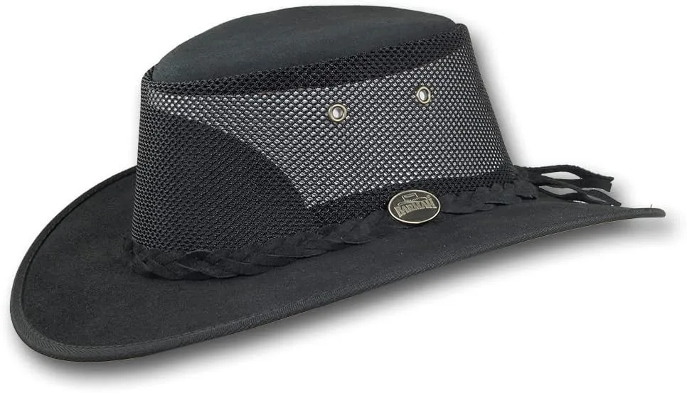 Foldaway Cattle Suede Cooler Leather Hat - Item 1064