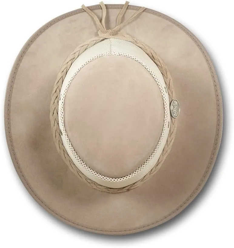 Foldaway Cattle Suede Cooler Leather Hat - Item 1064