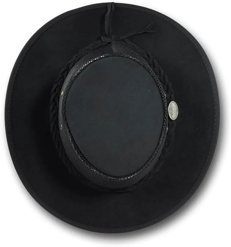 Foldaway Cattle Suede Cooler Leather Hat - Item 1064